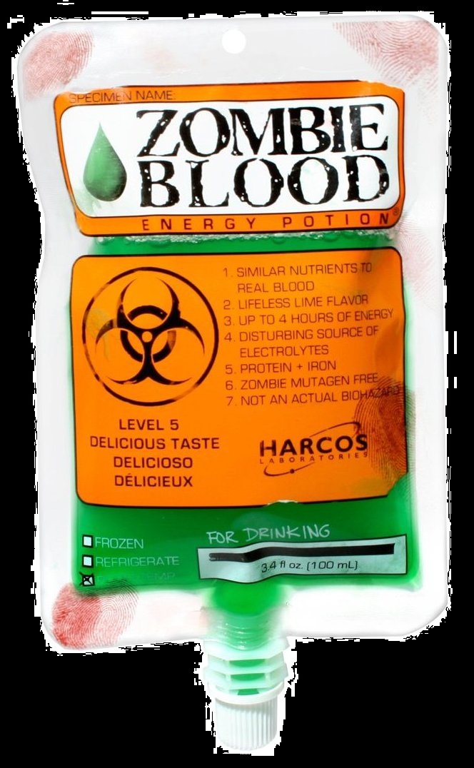 Candy for Halloween Zombie Blood IV Bag Candy